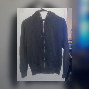 Charcoal Zip-Up Hoodie